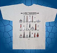lighthouses of the gulf coast t-shirt